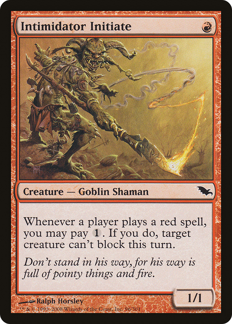 Intimidator Initiate (SHM-096) - Shadowmoor Foil