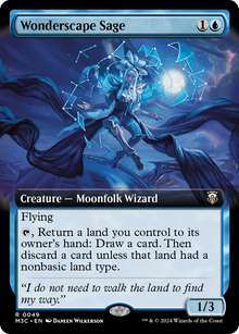 Wonderscape Sage (Extended Art) (M3C-049) - Modern Horizons 3 Commander: (Extended Art) Ripple Foil