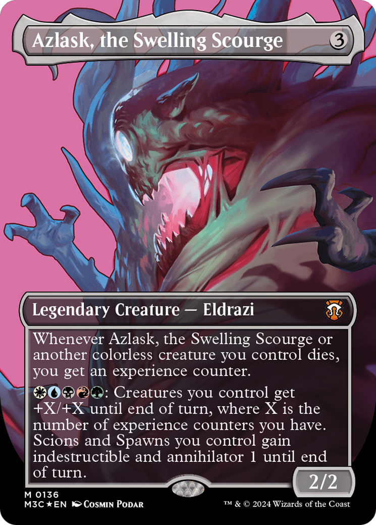 Azlask, the Swelling Scourge (Borderless) (Ripple Foil) (M3C-136) - Modern Horizons 3 Commander (Borderless) Foil