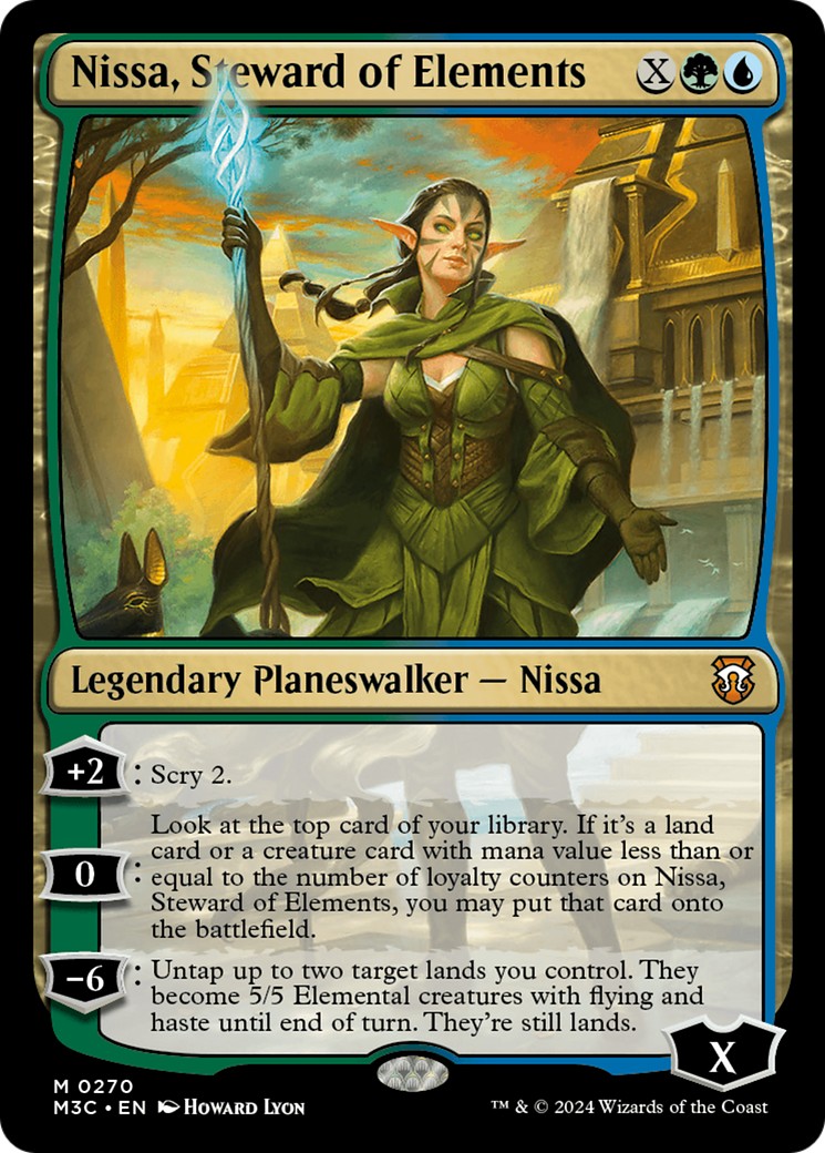 Nissa, Steward of Elements (M3C-270) - Modern Horizons 3 Commander Ripple Foil