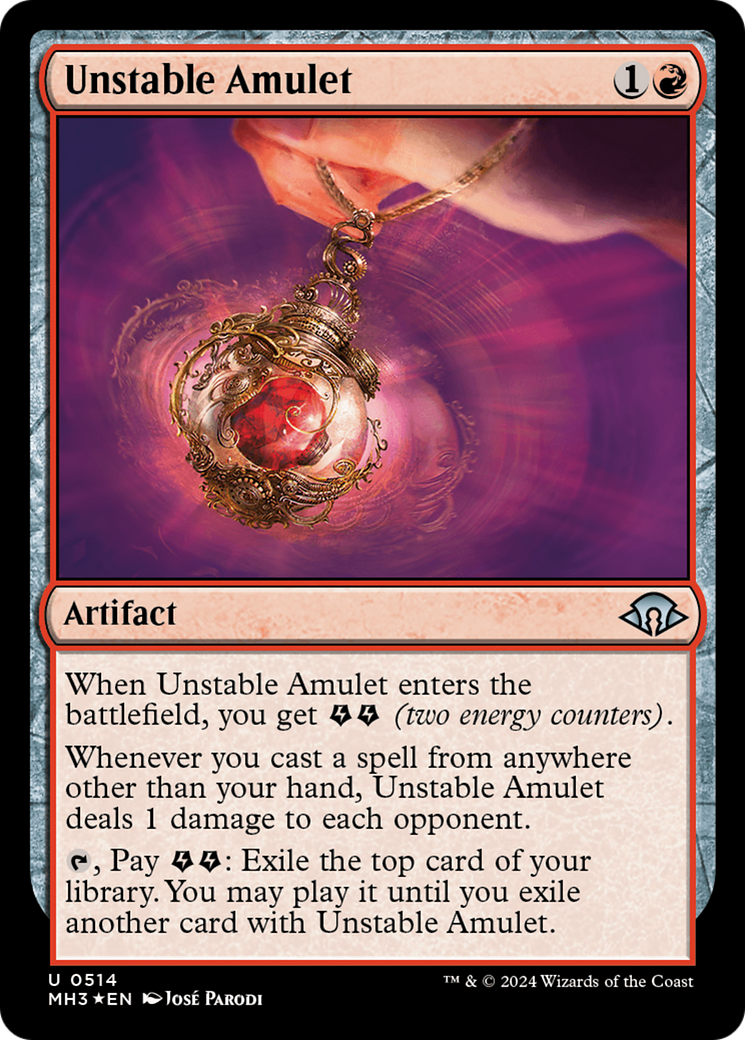 Unstable Amulet (Ripple Foil) (514) (MH3)