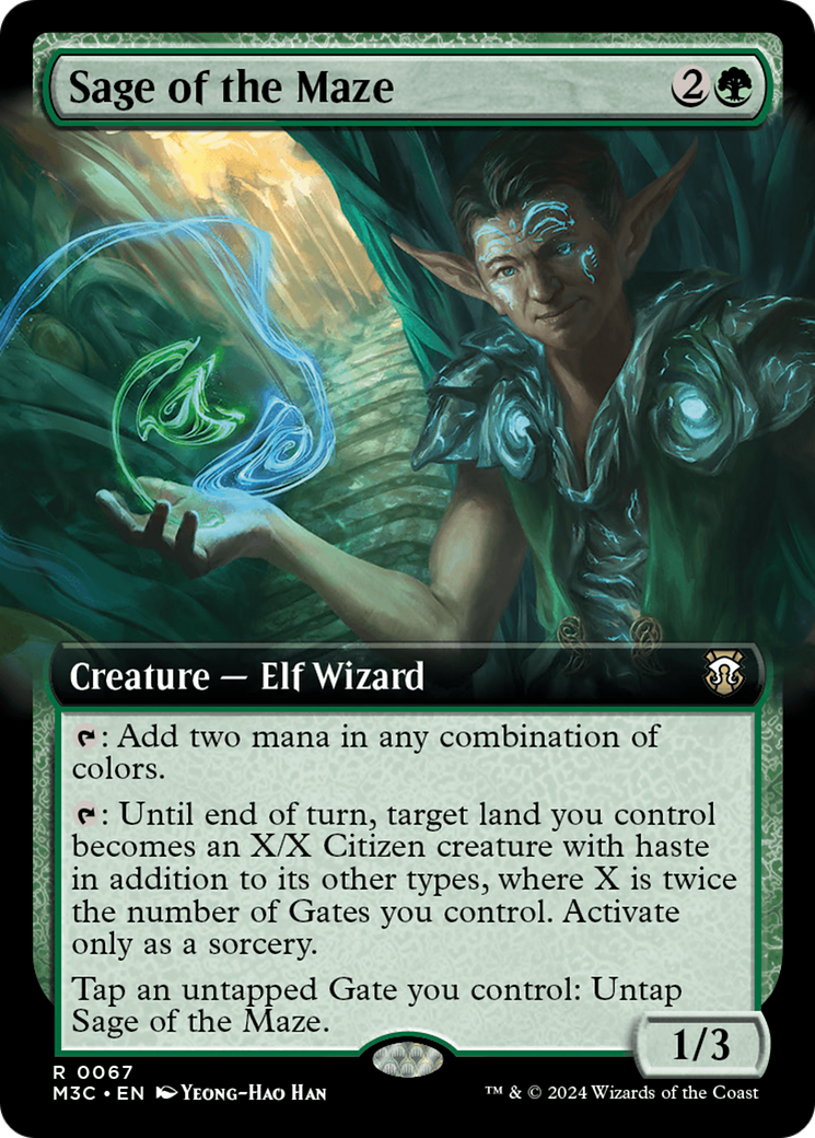 Sage of the Maze (Extended Art) (M3C-067) - Modern Horizons 3 Commander: (Extended Art) Ripple Foil