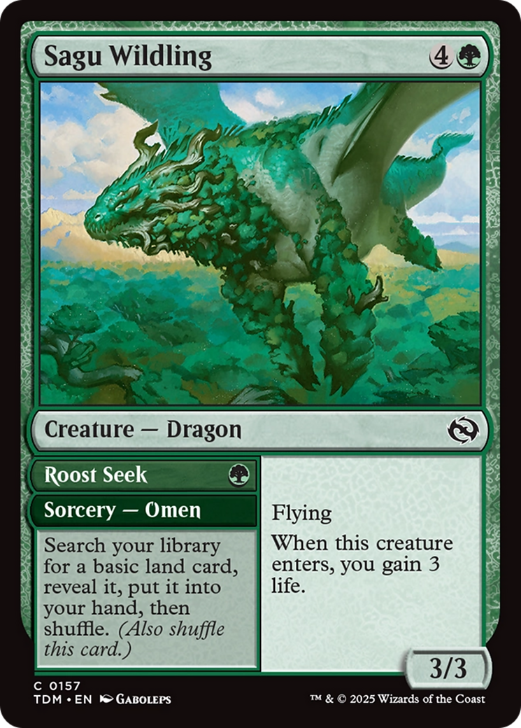 Sagu Wildling // Roost Seek (TDM-157) - Tarkir: Dragonstorm Foil
