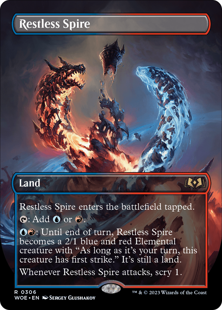 Restless Spire (Borderless) (WOE-306) - Wilds of Eldraine (Borderless)