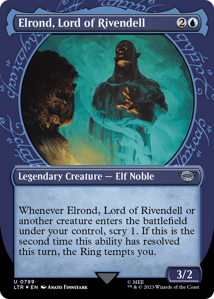 Elrond, Lord of Rivendell (Showcase) (Surge Foil) (799) (LTR)