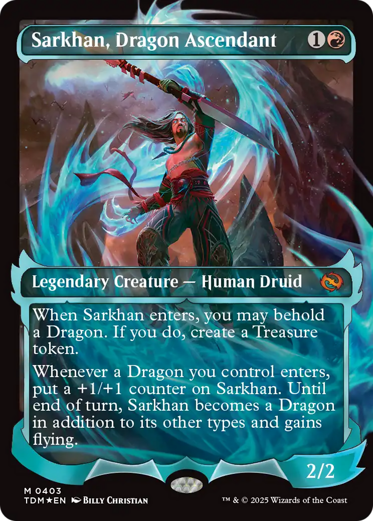 Sarkhan, Dragon Ascendant (TDM-403) - Tarkir: Dragonstorm: (Showcase) Foil