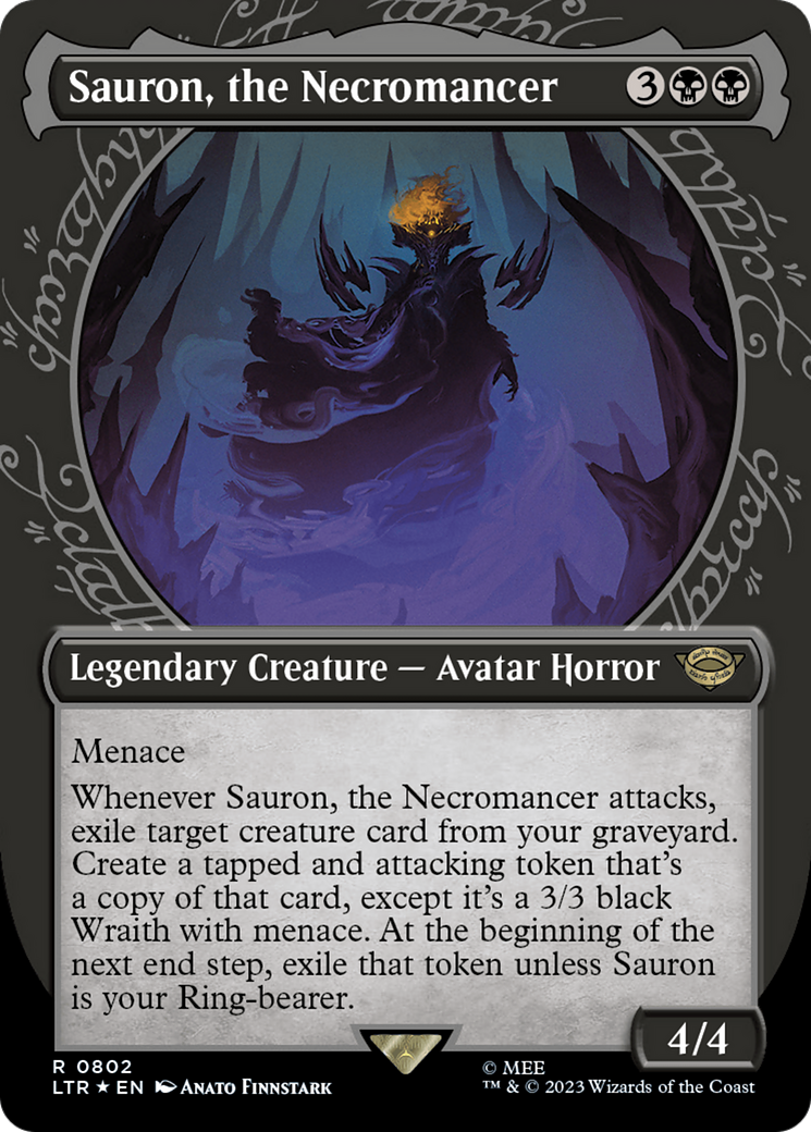 Sauron, the Necromancer (Showcase) (Surge Foil) (802) (LTR)