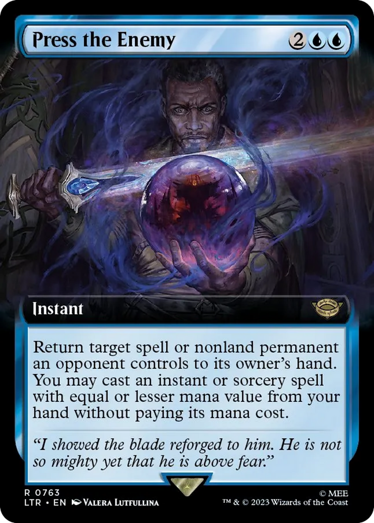 Press the Enemy (Extended Art) (Surge Foil) (763) (LTR)