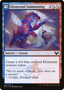 Elemental Summoning (STX-183) - Strixhaven: School of Mages: (lesson)