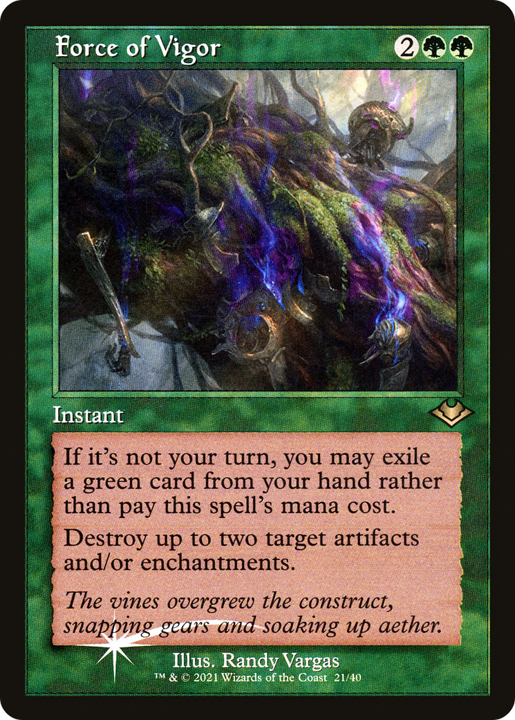Force of Vigor (Retro Frame) (MH1-021) - Modern Horizons 1 Timeshifts Foil