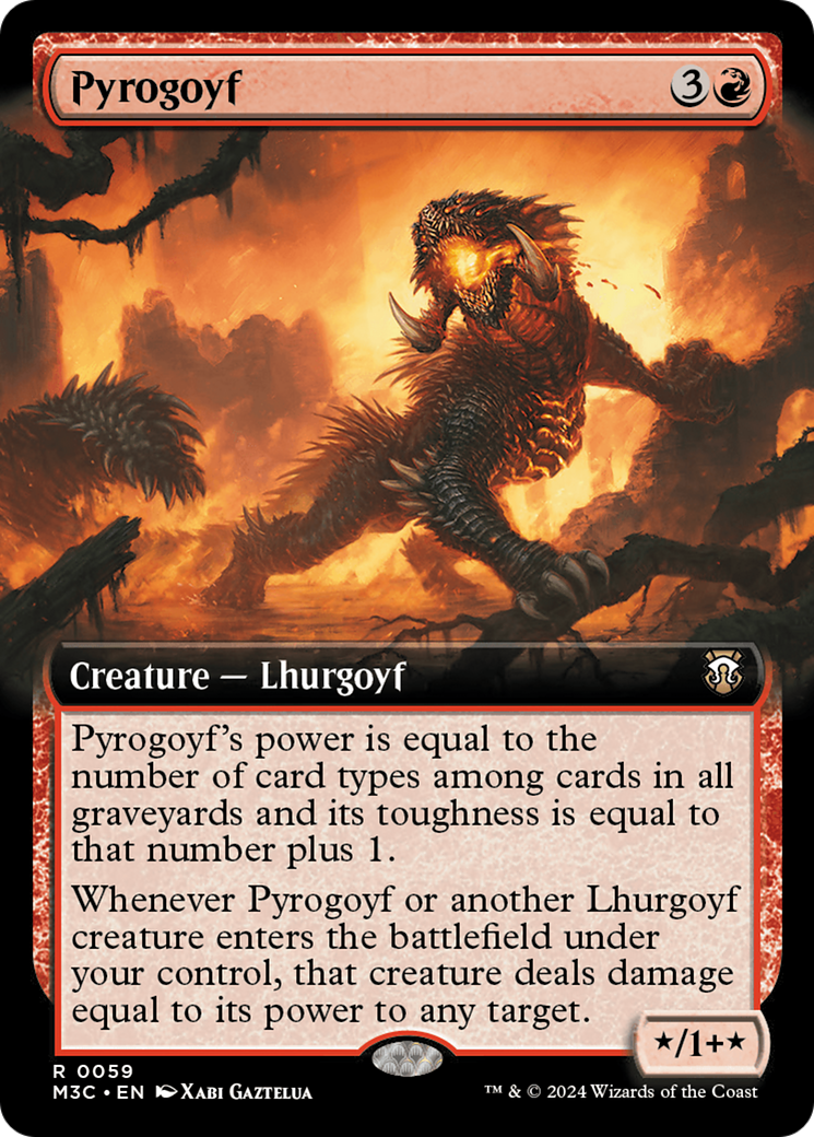 Pyrogoyf (Extended Art) (M3C-059) - Modern Horizons 3 Commander: (Extended Art) Foil