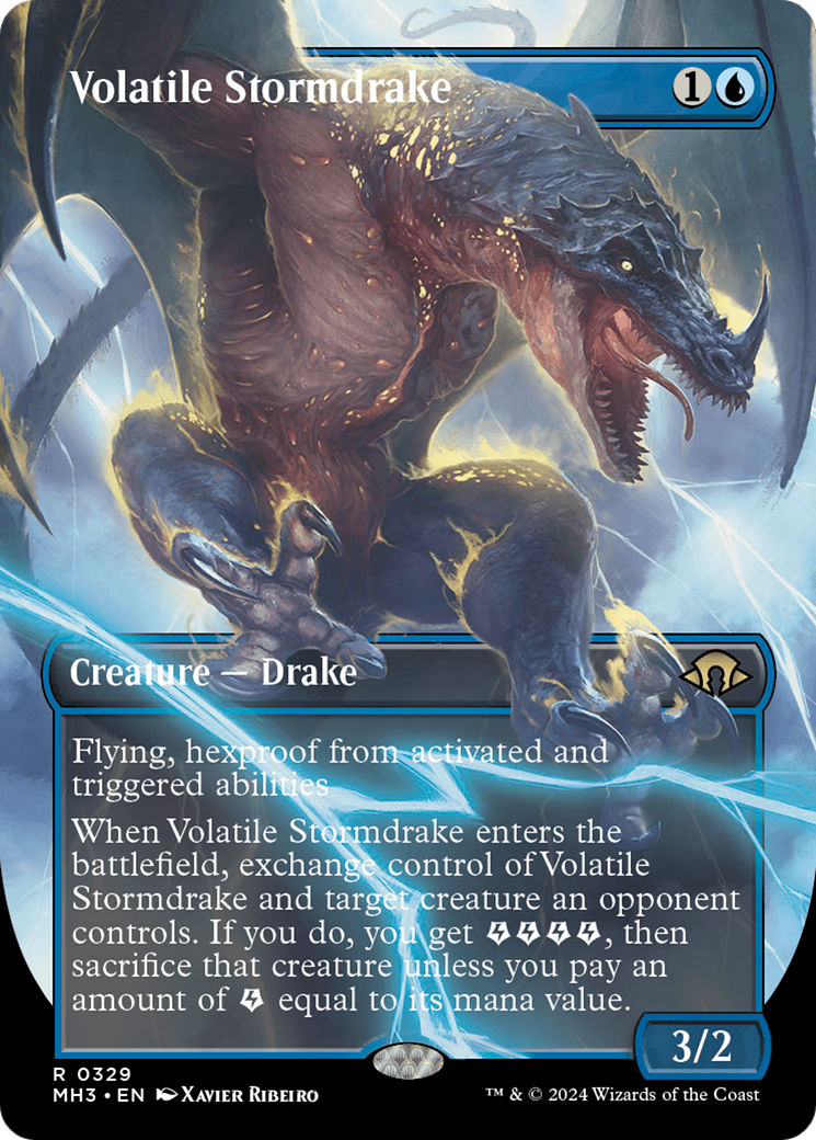 Volatile Stormdrake (Borderless) (329) (MH3)