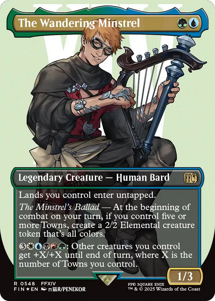 The Wandering Minstrel (Borderless) (Surge Foil) (548) (FIN)